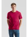 Heren T-shirt Ringspun Premium Fruit of the loom 61-422-0 cranberry